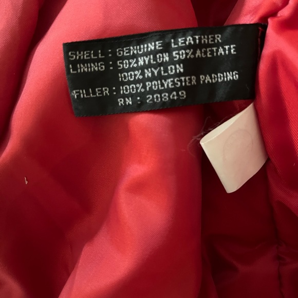 Vintage Vintage WHEREMI Michael Hoban Patriotic American Flag Leather Bomber. - Picture 3 of 6